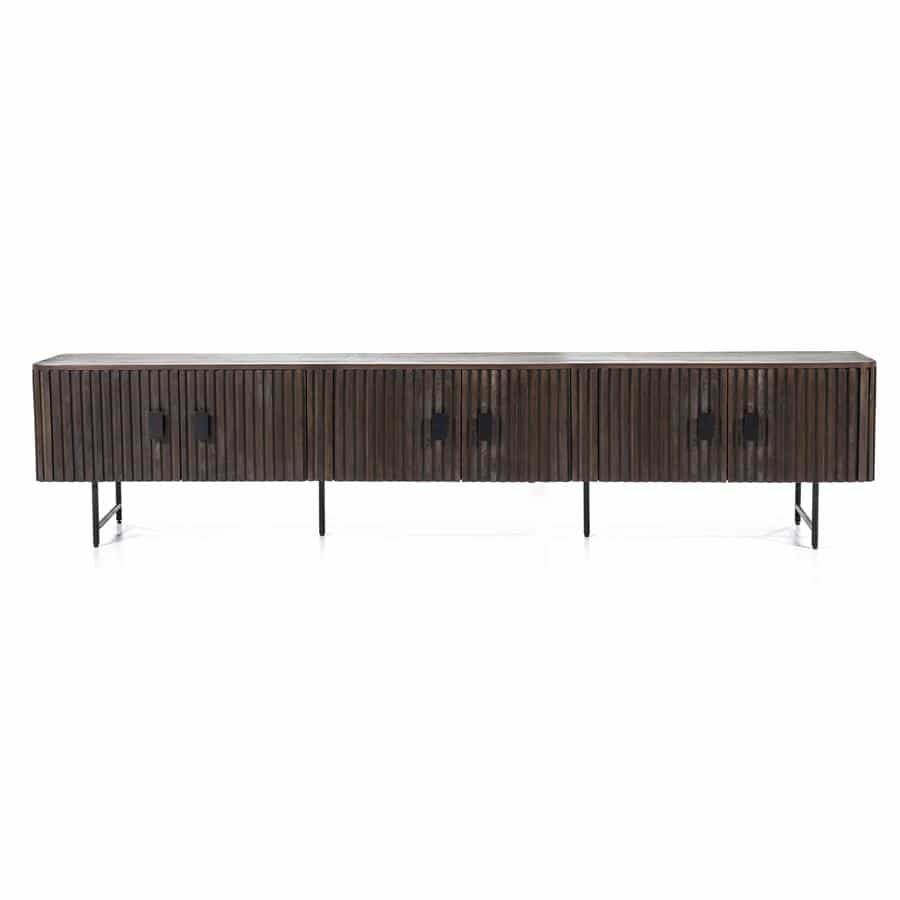 TV meubel Remi 6 drs. bruin Mangohout - Eleonora