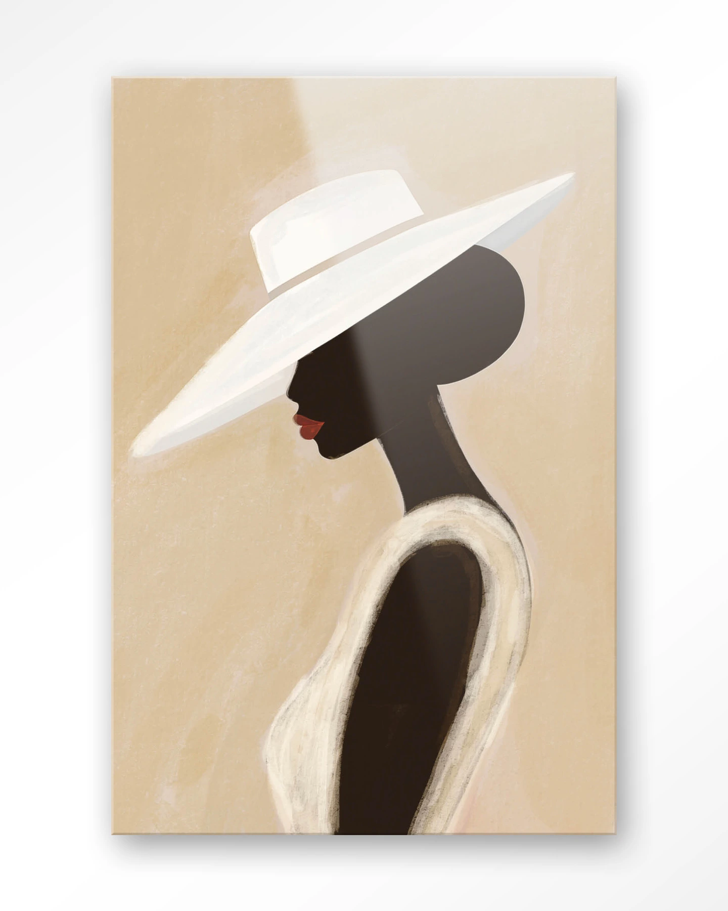 Wandkleed Lady - Urban Cotton als Glas