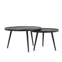 Salontafel Rond Zwart Set van 2 - Benoa