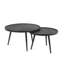 Salontafel Rond Zwart Set van 2 - Benoa