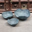 Schaal Decoratief Blauw Patina Middel - Benoa