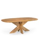 Salontafel Deens Ovaal Runa met Houten Onderstel 130 - Benoa