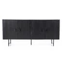 Dressoir Remi 4 drs. zwart Mangohout - Eleonora