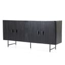 Dressoir Remi 4 drs. zwart Mangohout - Eleonora