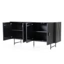 Dressoir Remi 4 drs. zwart Mangohout - Eleonora