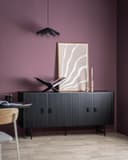 Dressoir Remi 4 drs. zwart Mangohout - Eleonora