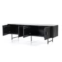TV meubel Remi 4 drs. zwart Mangohout - Eleonora