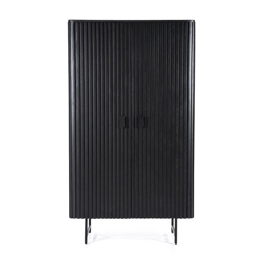 Kabinet Remi 2 drs. zwart Mangohout - Eleonora