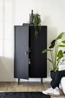 Kabinet Remi 2 drs. zwart Mangohout - Eleonora