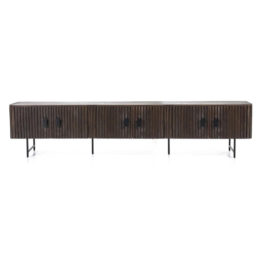 TV meubel Remi 6 drs. bruin Mangohout - Eleonora