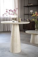 Tafel Aime 70x75 Travertin - Eleonora