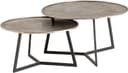 Interlagos salontafel set van 2, Raw nickel black patina - My Sons