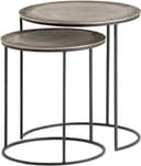 Sochi bijzettafel set van 2, Nickel antique - My Sons
