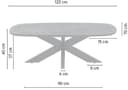 Salontafel deens ovaal 120, Mango Smooth Natural - My Sons
