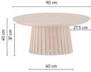 Salontafel Ø90, Acacia Black, Burundi Table Collection - My Sons