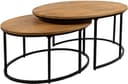 Leipzig salontafel ovaal, set van 2, Smooth Natural - My Sons