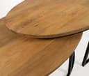 Leipzig salontafel ovaal, set van 2, Smooth Natural - My Sons