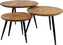 München salontafel rond, set van 3, Smooth Natural - My Sons