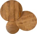 München salontafel rond, set van 3, Smooth Natural - My Sons