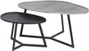 Novato salontafel, set van 2, Silver antique / Black - My Sons