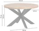 Eetkamertafel rond Ø130, Peru Rough Table Collection - My Sons