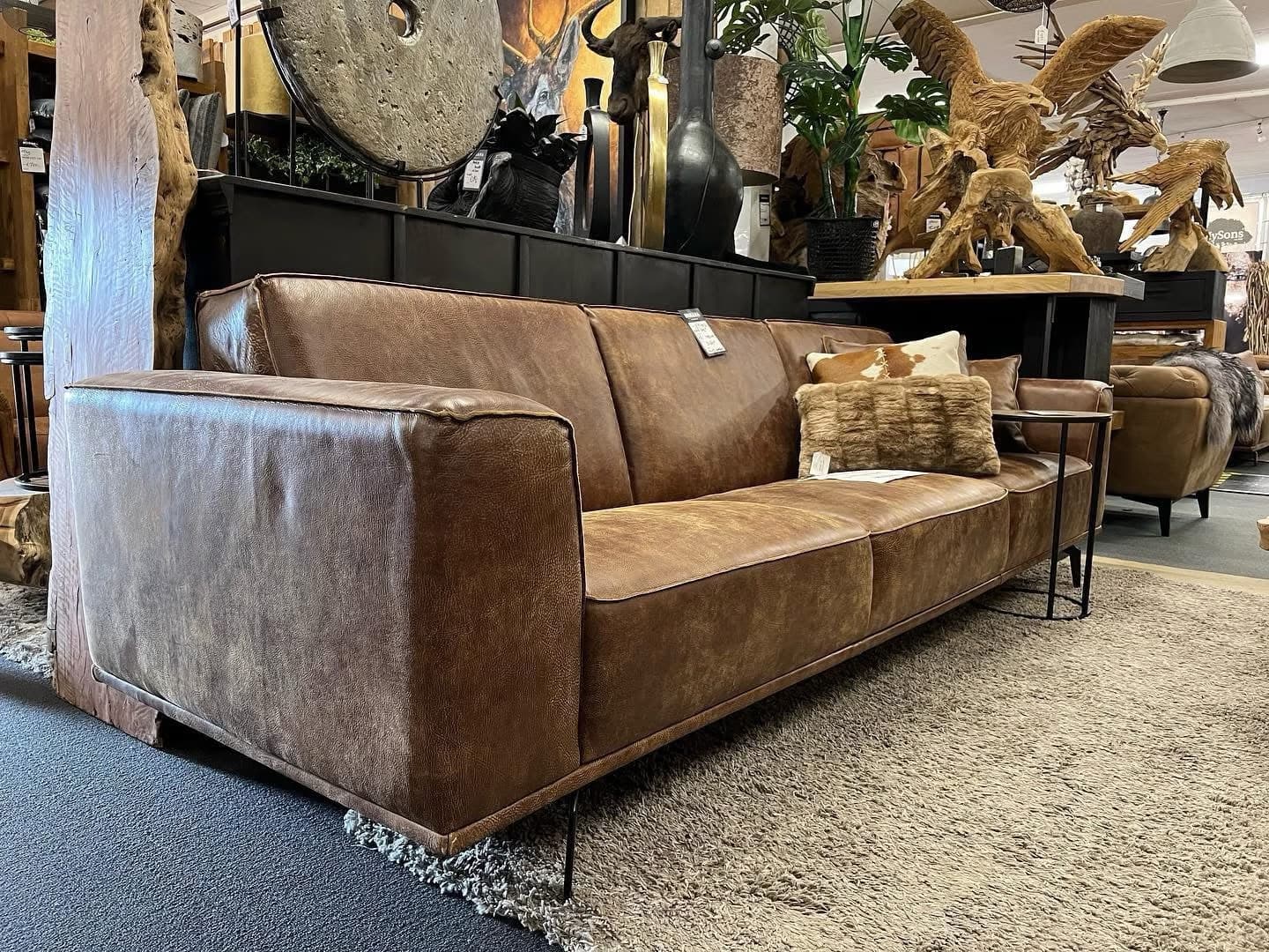 Bank Viking Fjord Africa leder, detailfoto 1 - Zitform