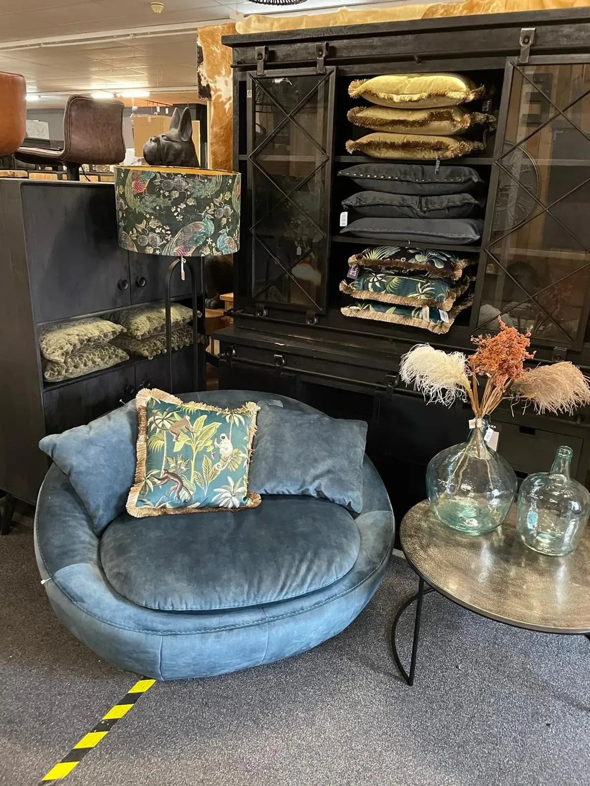 Loveseat in adore stof petrol van Zitform
