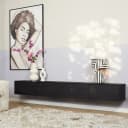 Zwevend tv meubel Vision Black | 240 cm - Starfurn