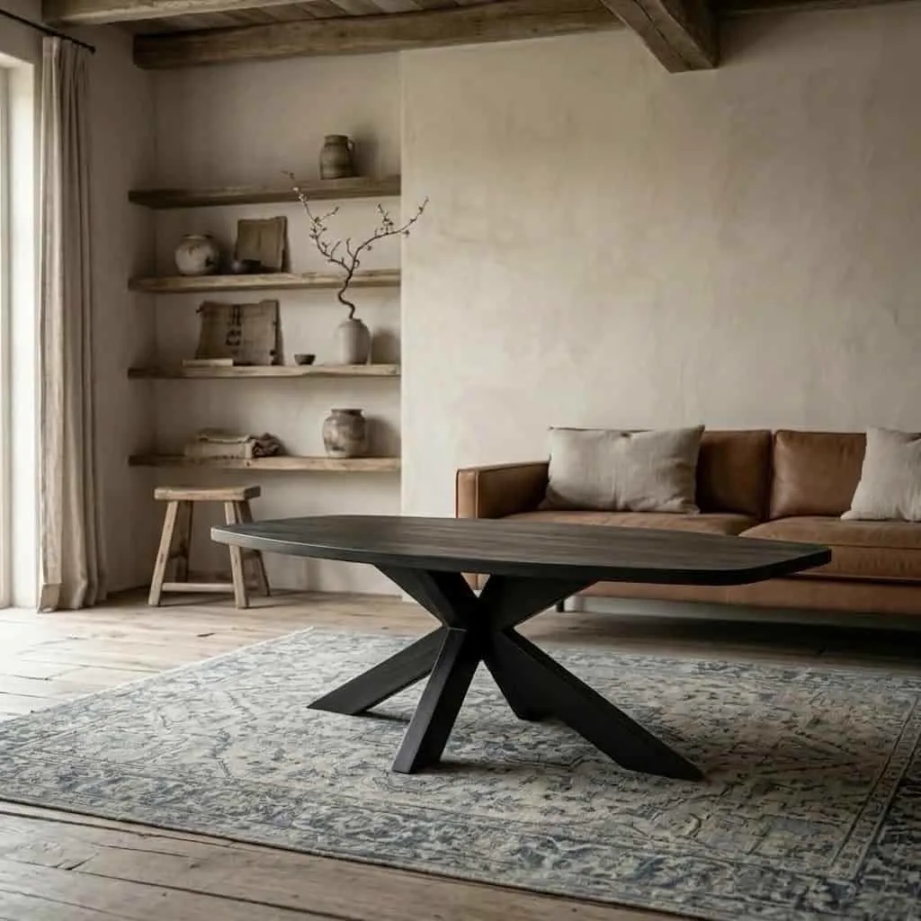 Salontafel Deens Ovaal | Zwart - Mokana Furniture