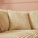 MySofa Teddy U-bank direct leverbaar ribstof in beige Mokana