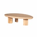 Salontafel Zillah 130 cm Naturel Eiken eikenhout in naturel Mokana - Starfurn