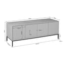 Tv meubel Madison Brown 165 cm hout in grijs Mokana - Starfurn