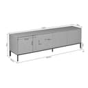 Tv meubel Madison Brown 210 cm mangohout in grijs Mokana - Starfurn
