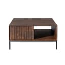 Salontafel Madison Brown 80 cm Vierkant mangohout in donkerbruin Mokana - Starfurn