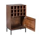 Wijnkast Madison Brown 55 cm mangohout in bruin Mokana - Starfurn