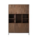 Vakkenkast Madison XL Brown 135 cm hout in bruin modern sfeer Mokana - Starfurn