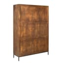 Vakkenkast Madison XL Brown 135 cm mangohout in bruin Mokana - Starfurn