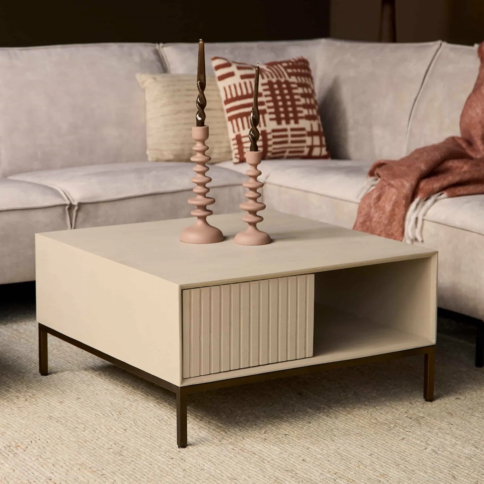 Salontafel Madison Sand | 80 cm | Vierkant - Starfurn