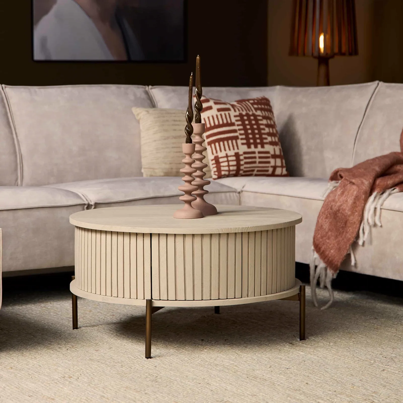 Salontafel Madison Sand | 80 cm | Rond - Starfurn
