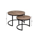 Salontafel Otik Natural Oak | 70 cm | set van 2 - Starfurn