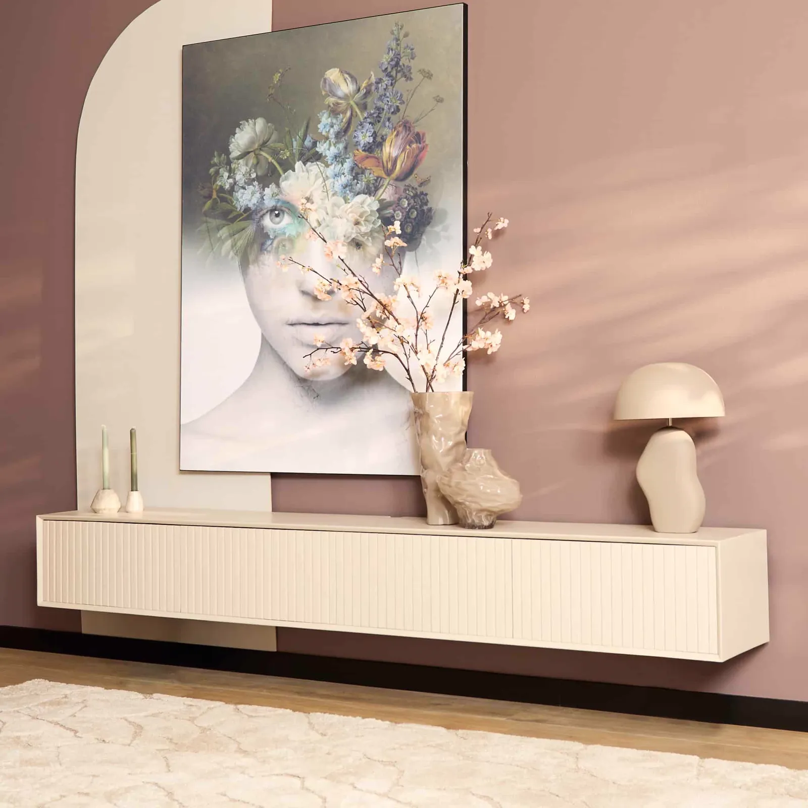 Zwevend tv meubel Madison Sand | 240 cm - Starfurn
