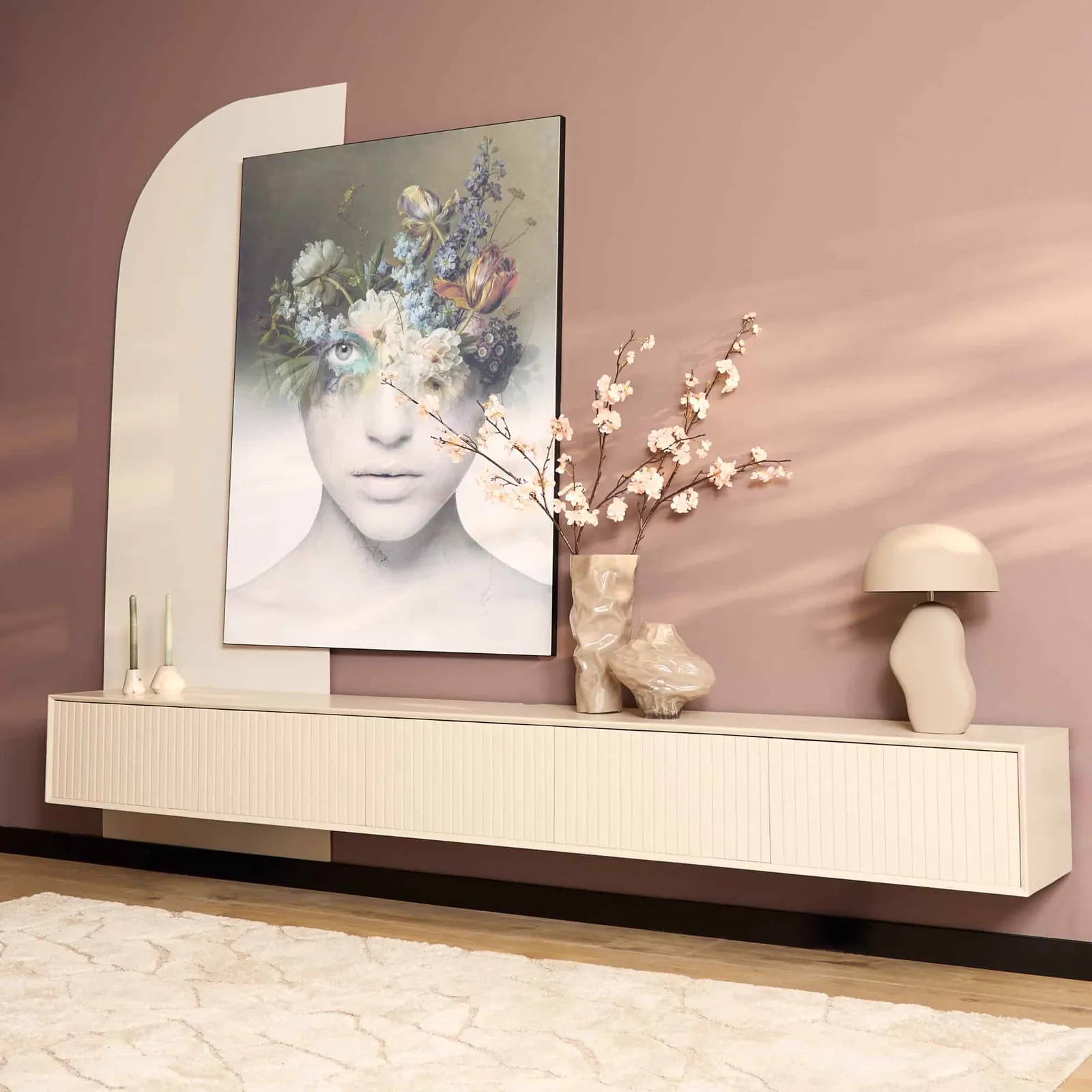 Zwevend tv meubel Madison Sand | 280 cm - Starfurn