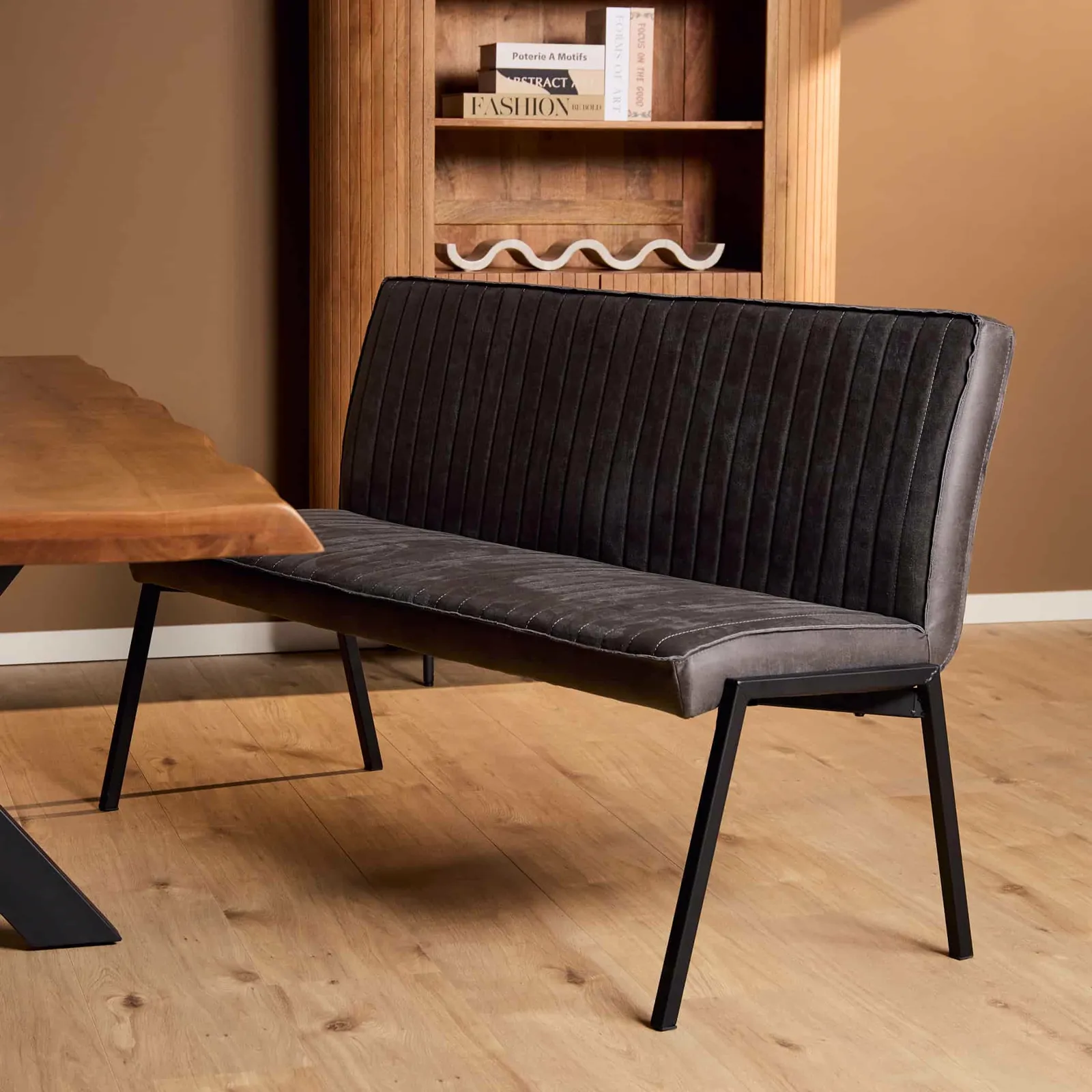 Eetkamerbank Tivoli Bull | 155 cm | Antraciet - Starfurn