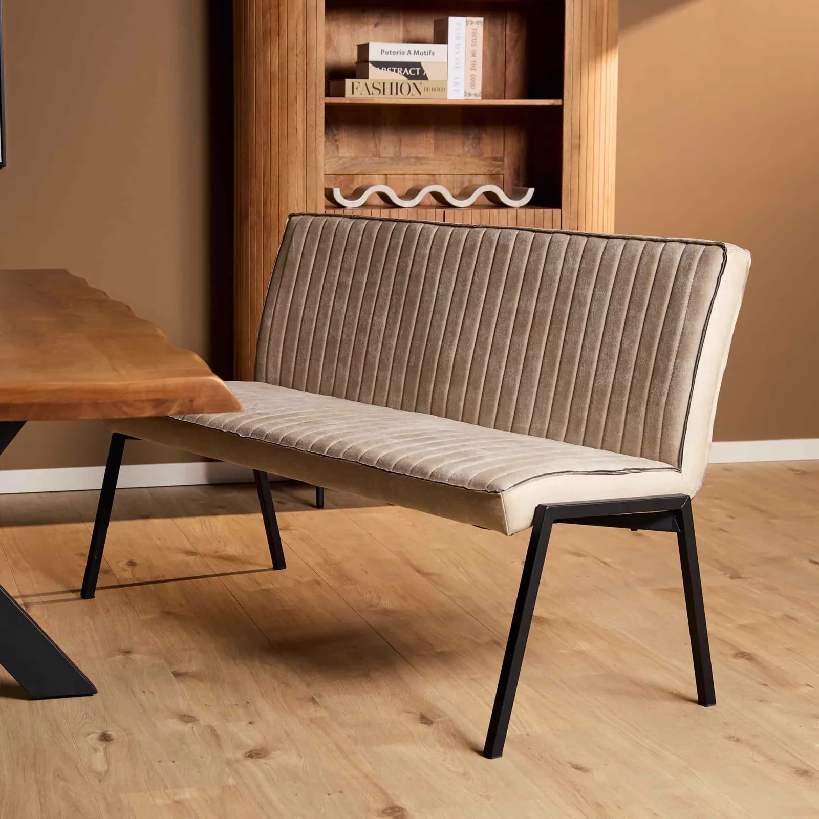 Eetkamerbank Tivoli Bull | 155 cm | Beige - Starfurn