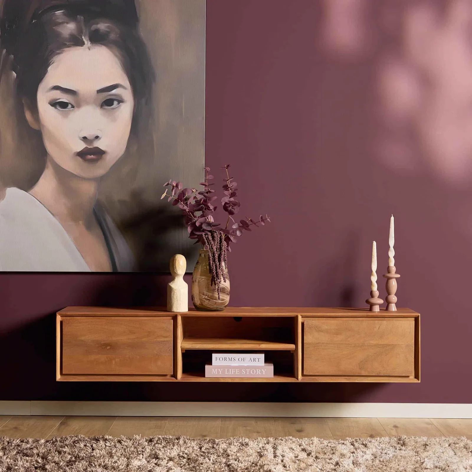 Zwevend tv meubel Ambiance Naturel | 160 cm - Starfurn