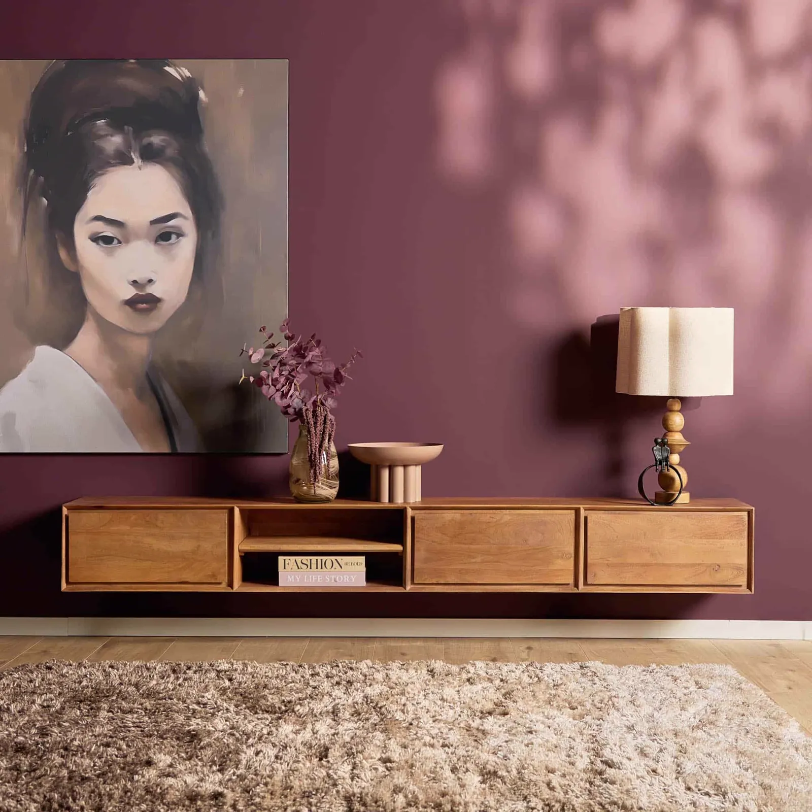 Zwevend tv meubel Ambiance Naturel | 240 cm - Starfurn