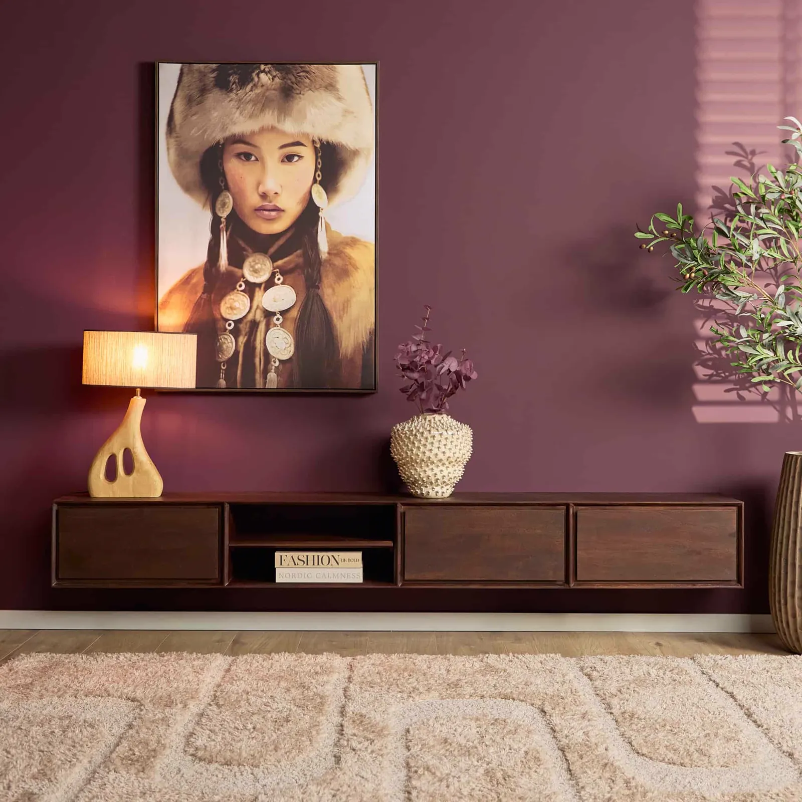 Zwevend tv meubel Ambiance Brown | 240 cm - Starfurn