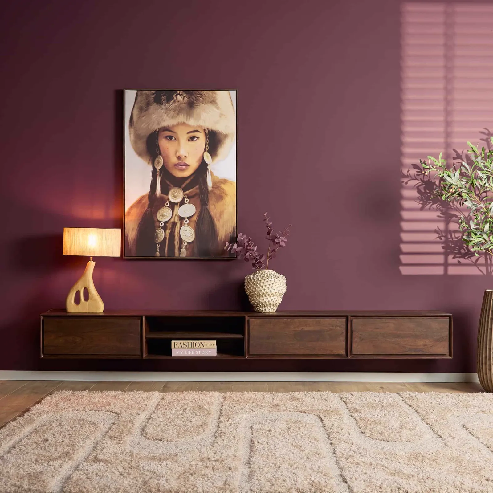 Zwevend tv meubel Ambiance Brown | 280 cm - Starfurn