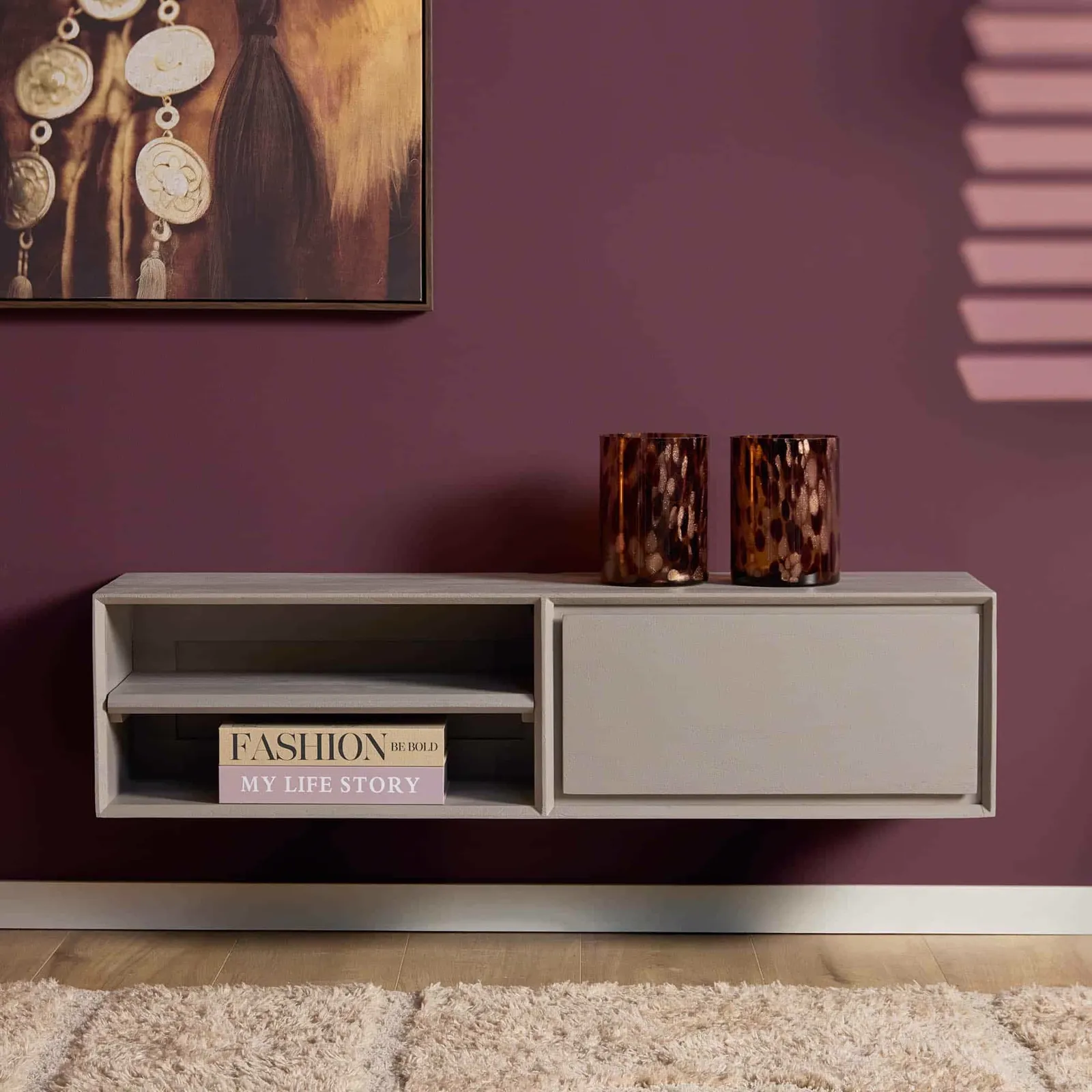 Zwevend tv meubel Ambiance Taupe | 120 cm - Starfurn