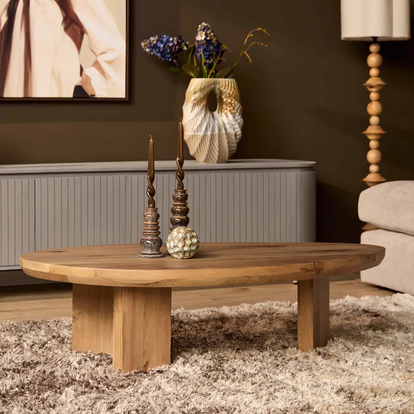 Salontafel Zillah | 130 cm | Naturel Eiken - Starfurn